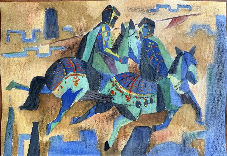 Cai Shaoxiong，Moving Forward，38cmX26cm